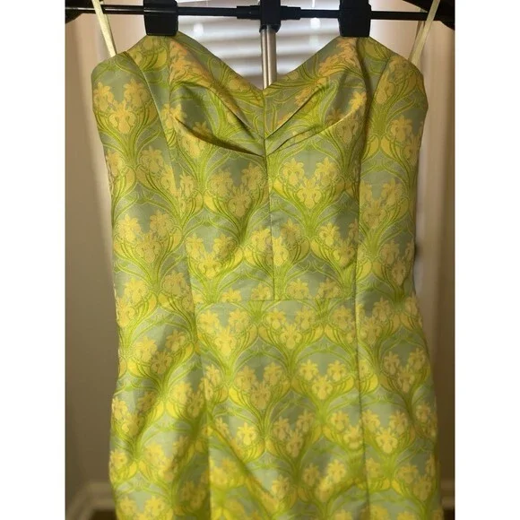 Vintage Marylou Bustier Corset Dress In A Floral Lily Print- Size 6 (fits small) - Picture 3 of 12